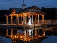 Boathouse at night